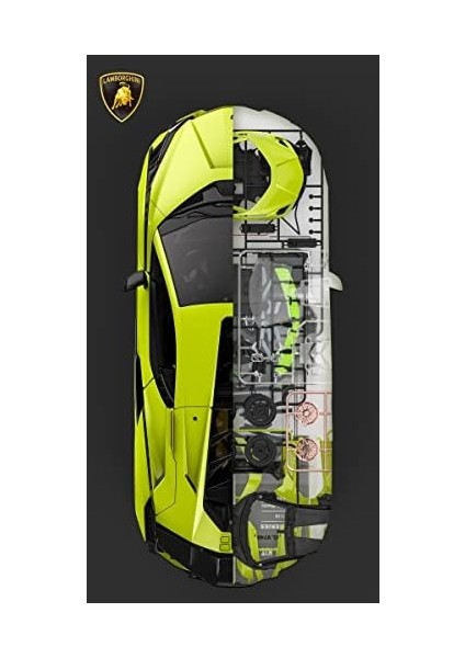 Rc Araba Kitleri Inşa Etmek Için, 1/18 Lamborghini Sian Supercar Montaj Bina Kiti Uzaktan Kumanda Ile, 72 Adet, Çocuklar ve Yetişkinler Için Kök Kitleri, Yaş 8 +, Yeşil modelleri