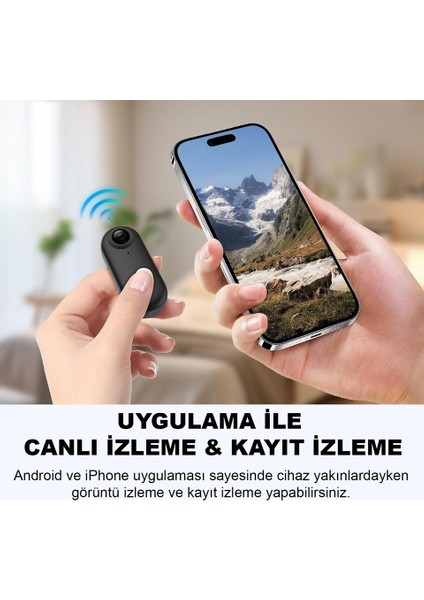 Mini Wifi Aksiyon Kamerası 4K Giyilebilir Aksiyon Kamera - Su Geçirmez Tasarım - Ses ve Görüntü - Motorsiklet Görüntü Kaydı