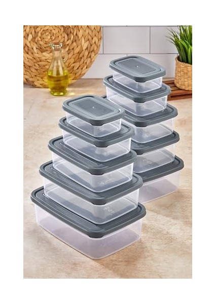 Store 5&apos;li Sızdırmaz Hava Almaz Buzdolabı Düzenleyici & Saklama Kabı Dikdörtgen Şeffaf Saklama Kabı Seti Buzdolabı Organizeri fiyatları