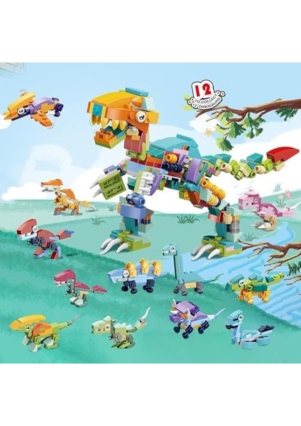 Sök Tak 12IN1 Dinozor 405 Parça fiyatları