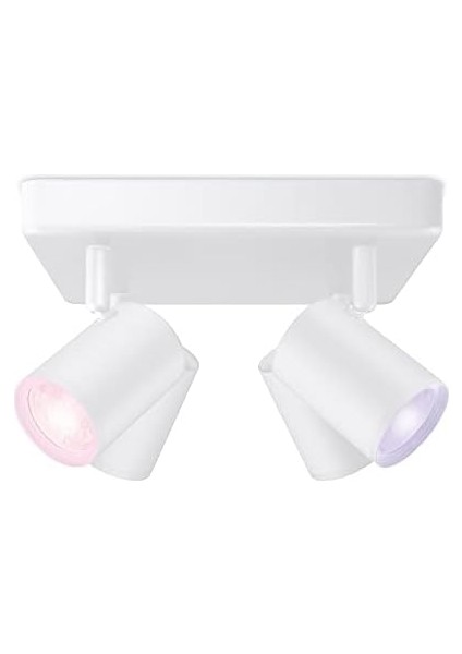 Imageo 4&apos;lü Spot Ayarlanabilir Beyaz ve Renkli, Kısılabilir, 16 Milyon Renk, Wi-Fi Üzerinden Uygulama/ses ile Akıllı Kontrol, Beyaz fiyatları