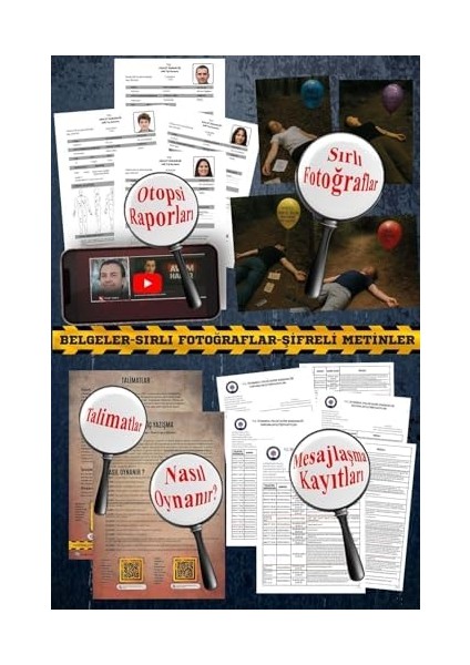 Davalar Dedektiflik Suç Çözümleme Oyunu Seri Katıil Dosyası - Gizem Bulmaca Cinayet Çözme Kutu Oyunları - Katil Bulma Oyunu - Suçlu Kim, Cinayeti Çözebilir Misin? (Dava-7) modelleri