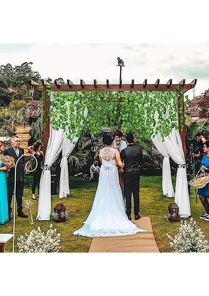 12 Adet 240 cm Yapay Sarmaşık Yaprak – Görünümlü Dekoratif Bitki, Bahçe ve Ev Dekoru, Kapatıcı, Peyzaj ve Organizasyon Için Yapay Bitki modelleri