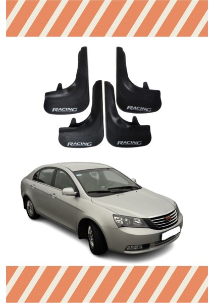 Geely Emgrand Racing Yazılı 4'lü Tozluk Çamurluk Paçalık