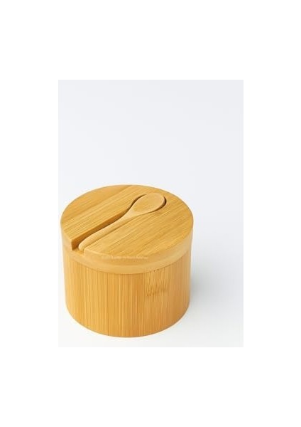 Kapaklı Kaşıklı Ahşap Ahşap Kabı Kaşık ve Kapaklı Tasarım Mutfak Tezgahı Için Şık Pratik Tuz Şeker Saklama Kutusu Organizer fiyatları