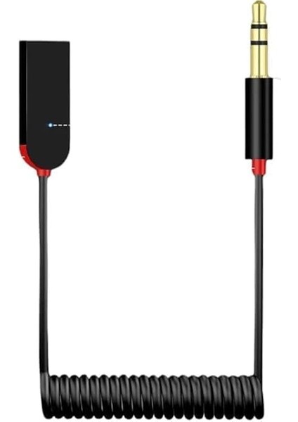 Bluetooth 5.0 Aux Araç Kiti - 3.5mm Bluetooth Alıcı, Eller Serbest Mikrofonlu, Araba ve Ev Ses Sistemleri Için Kablosuz Müzik Adaptörü | Evınto