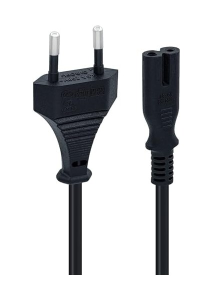 Ps3 / Ps4 / Ps5 / Xbox Series S-X Uyumlu Güç Kablosu 1.5 Metre 2pin Güç Kablosu Projeksiyon - Monitör - Tv 2pin Güç Kablosu Teyp Fişi (1) modelleri