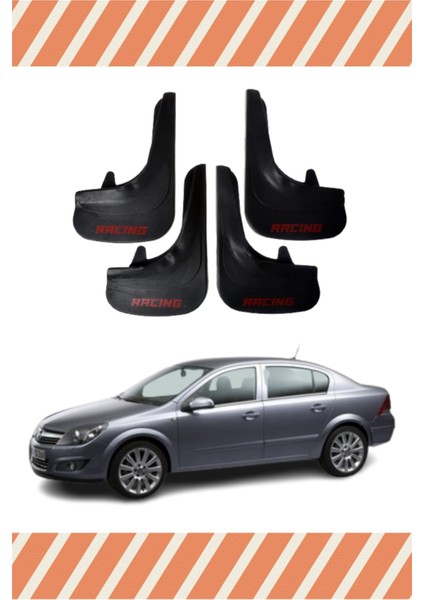Opel Astra H Sd 2008-2017 Racing Yazılı 4'lü Tozluk Çamurluk Paçalık