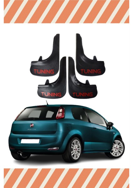 Fiat Punto Tunıng Yazılı 4'lü Tozluk Çamurluk Paçalık