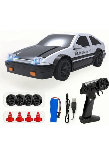 Ghz Uzaktan Kumandalı 4x4 Şarjlı Işıklı Yapan Araba - Uzaktan Kumandalı Rc Aracı (Beyaz)