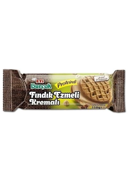 Eti Burçak Fındık Ezmeli Proteinli Bisküvi 158 G x 18 Adet modelleri