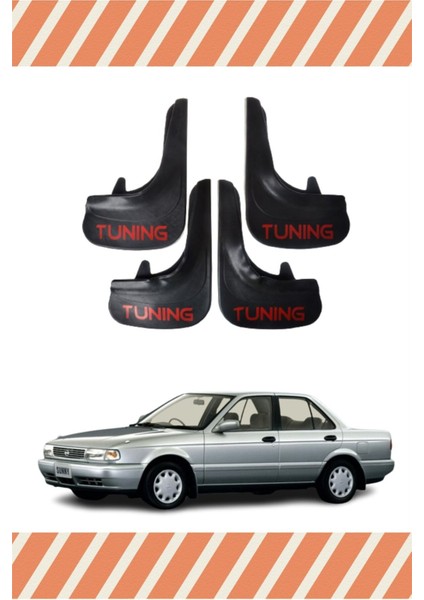 Nissan Sunny Tunıng Yazılı 4'lü Tozluk Çamurluk Paçalık