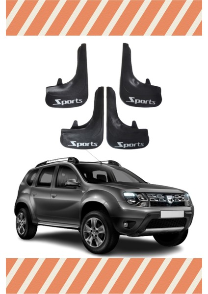 Dacia Duster 2010-2017 Sports Yazılı 4'lü Tozluk Çamurluk Paçalık
