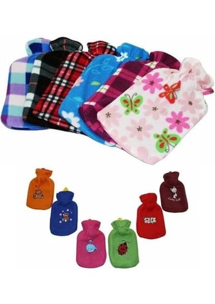 Aee® 2’li Kılıflı Sıcak Su Torbası Seti – 2 Litre Büyük Boy & 0,5 Litre Mini Boy | Karın, Bel, Ayak ve Ofis Kullanımı Için Pratik Çözüm