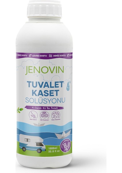 Jenovin Karavan Tekne Yat Tuvalet Wc Kaset Atık Kimyasalı Lavanta Kokulu 1 L