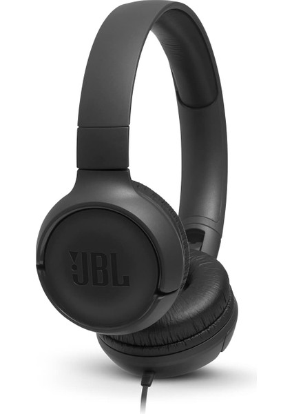 Jbl T500 Kulak Üstü Kulaklık, Katlanır Yapı, Kablolu, Mikrofonlu, 32MM Sürücü, Pure, 20 Hz – 20 Khz, Siyah