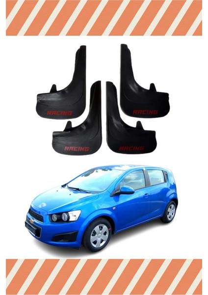 Chevrolet Aveo Hb 2011 ve Sonrası Racing Yazılı 4'lü Tozluk Çamurluk Paçalık