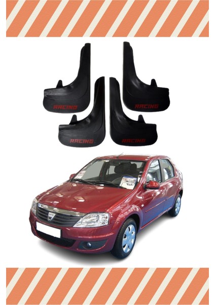 Dacia Logan 2004-2012 Racing Yazılı 4'lü Tozluk Çamurluk Paçalık