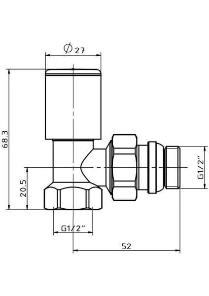 Radyatör Havlupan Vanası Köşe Tip 1/2&apos;&apos; Krom KVN101 fiyatları