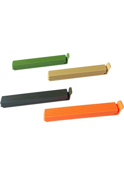 Çok Renkli Pratik Poşet Klipsi, Paket, Ambalaj, Torba, Çanta Kapatıcı Plastik Kilidi, Mandalı (Karışık 8 Adet)