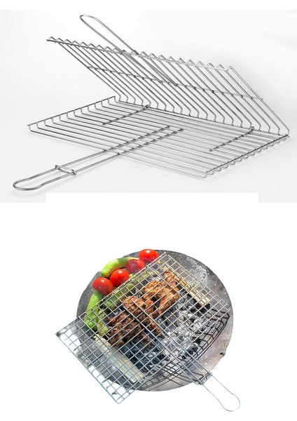 Paslanmaz Mangal Teli Teli 304 Krom Paslanmaz Çelik