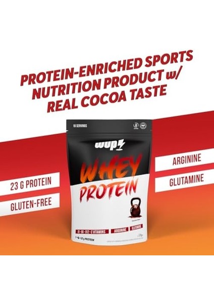 Wup Whey Protein, B1-B6-B12-C, Arjinin, Glutamin, Doğal Kakao, Çikolata, 576 gr 16 Servis modelleri