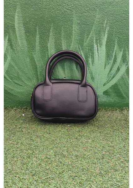 Siyah Renk Mini Kadın Kol / El / Omuz Çantası - Altın Tokalı Şık Tasarım fırsatları