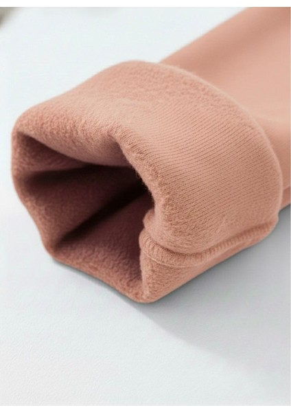 Unisex Relax Fit Rahat Kesim Pamuklu Yumusak Dokulu Içi Polarli Bisiklet Yaka Sweatshirt