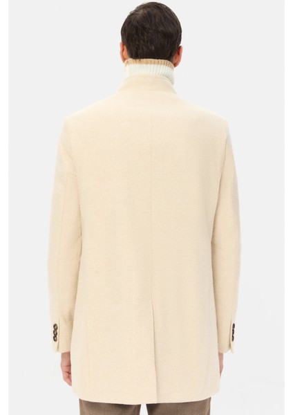 Ds Damat Regular Fit Bej Hakim Yaka Kaşe Kaban modelleri