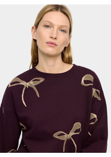 Fiyonk Desenli Sweatshirt