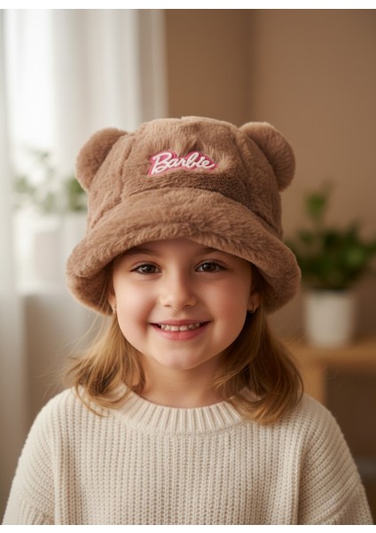 Kulaklı Peluş Kız Çocuk Kova Bere
