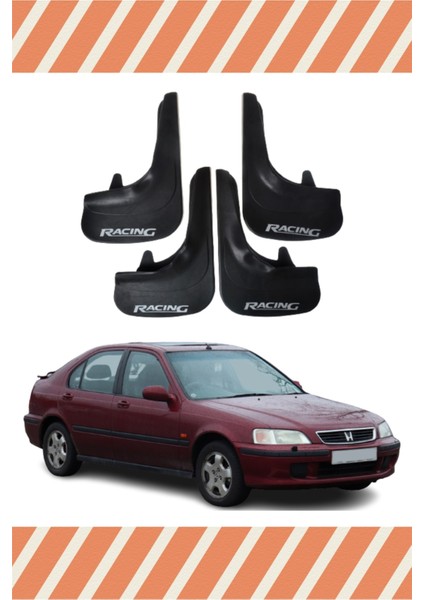 Honda Civic Euro Hb 1996-2001 Racing Yazılı 4'lü Tozluk Çamurluk Paçalık