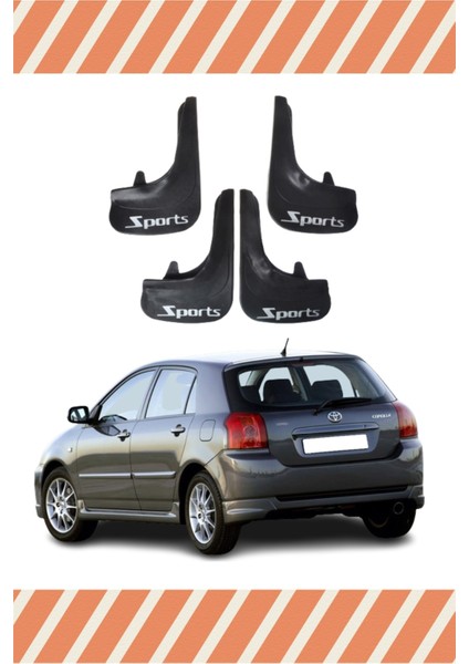 Toyota Corolla Hb Tüm Kasalar Sports Yazılı 4'lü Tozluk Çamurluk Paçalık