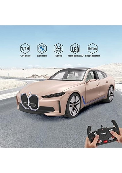 1:14 Uzaktan Kumandalı Araba Bmw I4 Concept 2.4 Ghz Platin modelleri