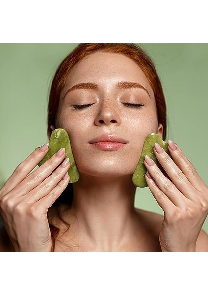 Yeşim Face Jade Roller ve Yeşim Kalp Gua Sha Masaj Taşı Yüz Masaj Seti fiyatları