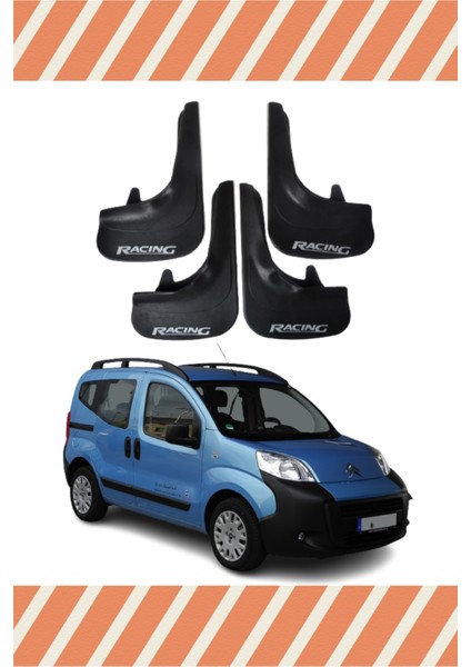 Citroen Nemo Racing Yazılı 4'lü Tozluk Çamurluk Paçalık