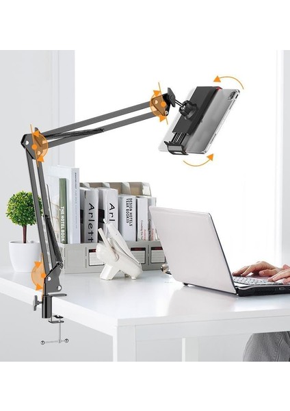 Mobile Teleskopik Masaüstü ve Yatak Için Telefon ve Tablet Tutucu, Yükseklik ve Açı Ayarlı Tablet Tutucu modelleri