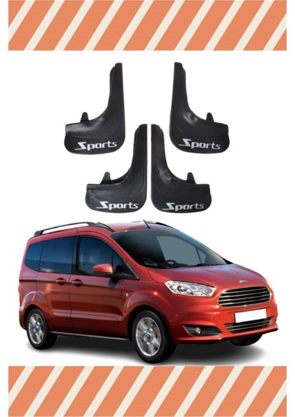 Ford Courier Sports Yazılı 4'lü Tozluk Çamurluk Paçalık