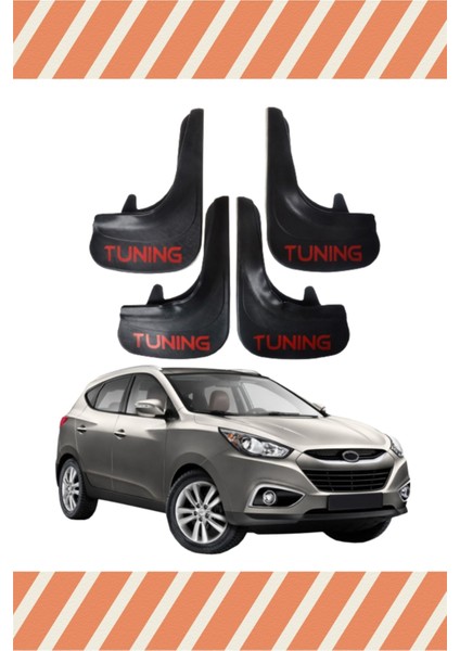 Hyundai Ix 35 Tüm Kasalar Tunıng Yazılı 4'lü Tozluk Çamurluk Paçalık