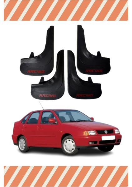Volswagen Polo Sd 1996-2001 Racing Yazılı 4'lü Tozluk Çamurluk Paçalık