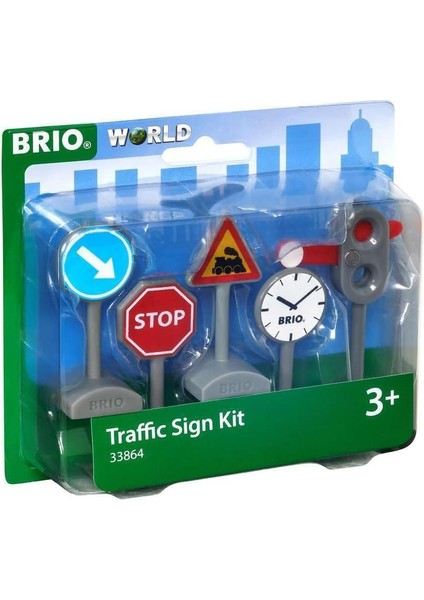 Traffic Sign Kit, Tren Yolu Için Trafik Işareti Oyuncak Kiti