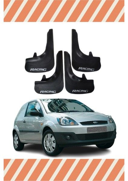 Ford Fiesta Van 2005 ve Sonrası Racing Yazılı 4'lü Tozluk Çamurluk Paçalık