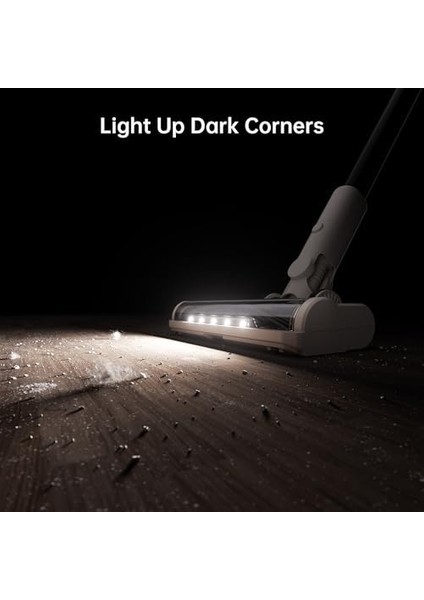 U10 Akülü Elektrikli Süpürge, 100 Aw Güçlü Emiş Gücü, Kablosuz, 40 Dakika Çalışma Süresi, Çeşitli Yüzeyler Için Fırça, LED Işıklı, Ev Temizliği, Hayvan Tüyleri, Halılar Için Ideal modelleri