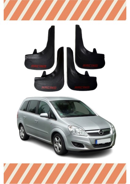 Opel Zafira Racing Yazılı 4'lü Tozluk Çamurluk Paçalık