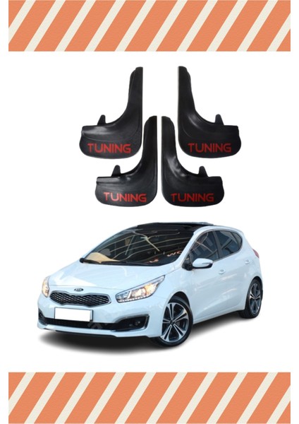 Kia Ceed Tunıng Yazılı 4'lü Tozluk Çamurluk Paçalık