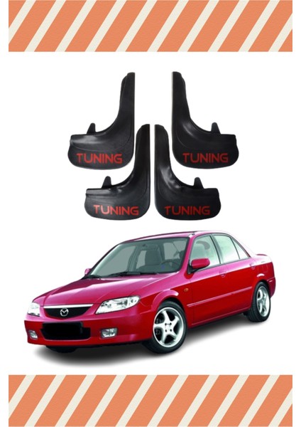 Mazda 303 Familia Tunıng Yazılı 4'lü Tozluk Çamurluk Paçalık