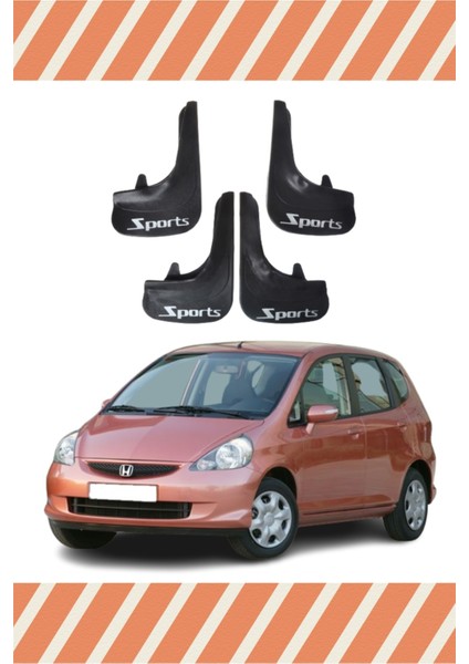 Honda Jazz 2002-2008 Sports Yazılı 4'lü Tozluk Çamurluk Paçalık
