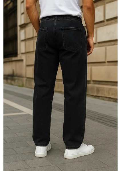 Erkek Günlük Premium Comfort Siyah Baggy Pantolon