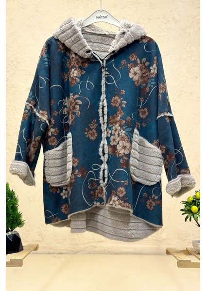 Nergis Kürklü Oversize Nubuk Kaban