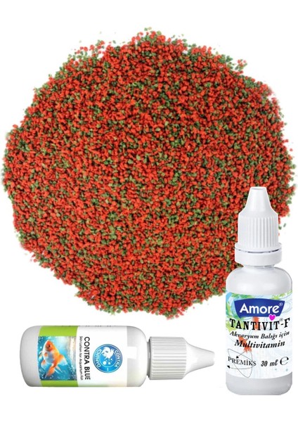 Cichlid Mix 1.5kg Poşet Granül Akvaryum Balık Yemi, Contra Blue, Multivitamin